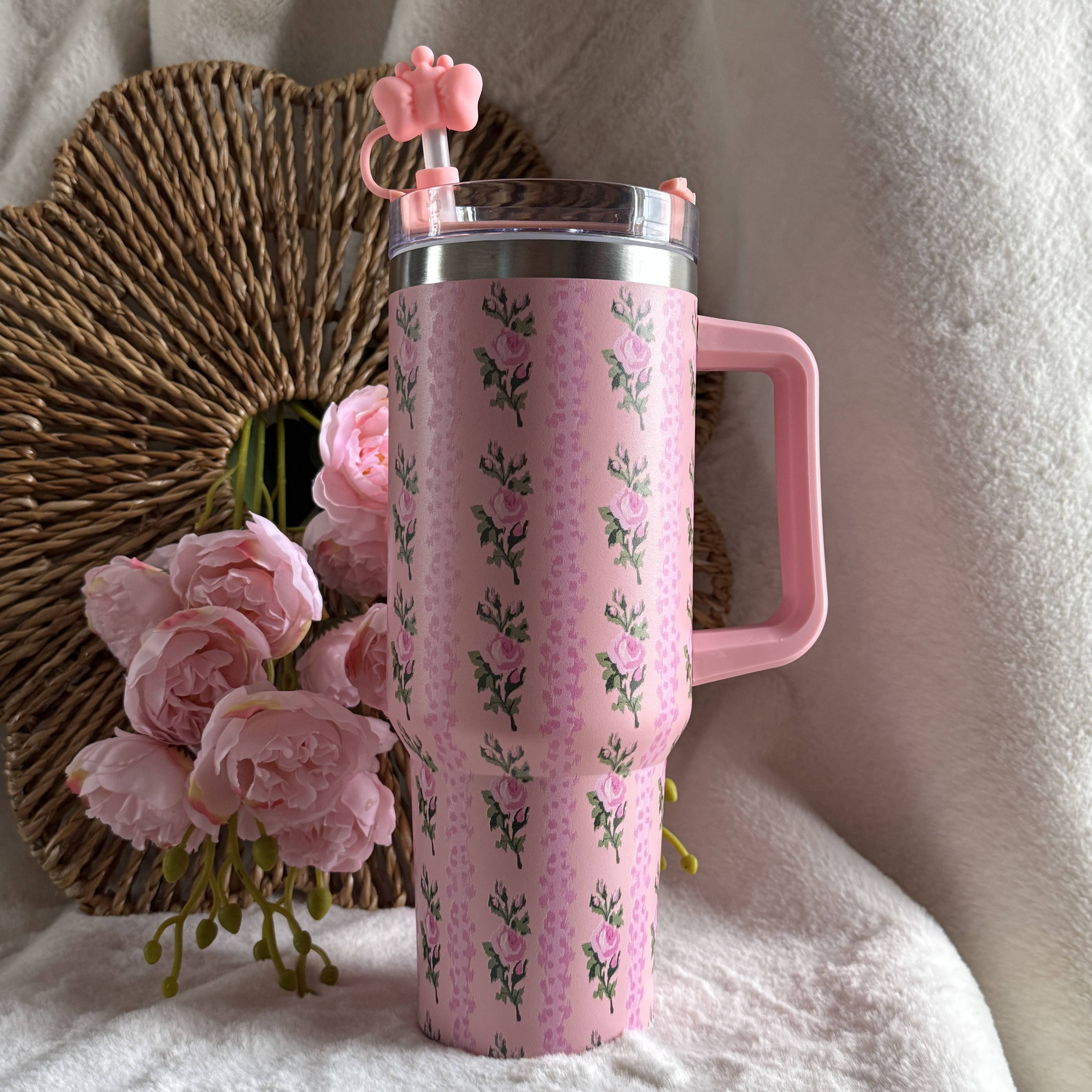 Stainless Steel Tumblers- Pink Floral